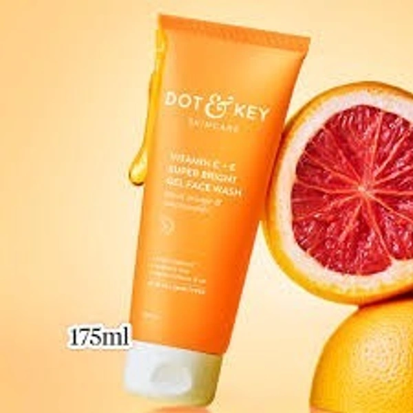 Dot & Key Vitamin C + E Gel Face Wash for Glowing Skin - 175 ml