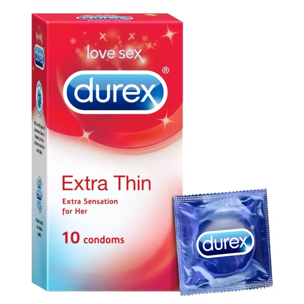 Durex Extra Thin - Long Lasting Condom - 10 units