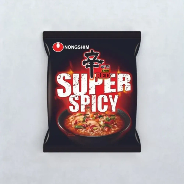 Nongshim Shin Red Super Spicy Noodles Soup - 121 g