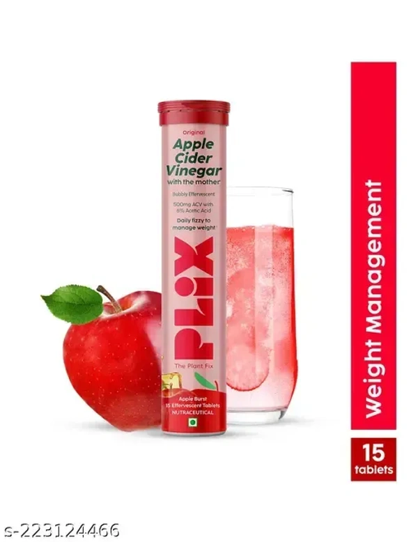 Plix The Plant Fix Apple Cider Vinegar With The Mother - Apple Burst - 15 tablets