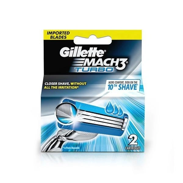 gillete Mach 3 Turbo Razor Cartridge - 2 Unit - 2 pieces