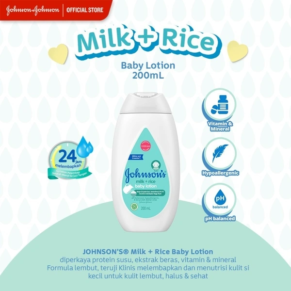 Johnson baby Johnson's  Baby Milk + Rice Lotion - 200 ml