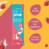 Phab Strawberries & Greek Yogurt - 21G Protein Bar - 65 g