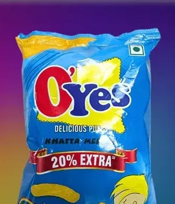 O'yes O'Yes - Khatta Meetha Puffs - 72 g