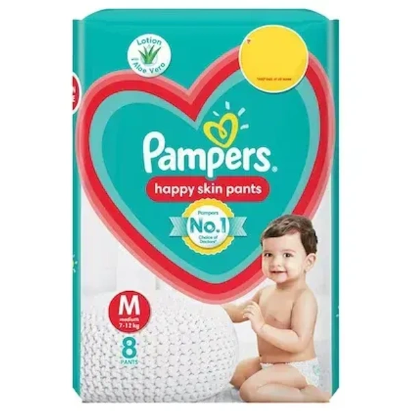 Pampers Diaper With Aloevera ( M, 7-12 Kg ) - 1 pack (8 pieces)