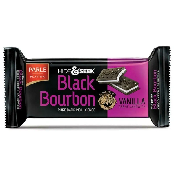 Parle Hide & Seek Black Bourbon Vanilla Cream Biscuits - 100 gm