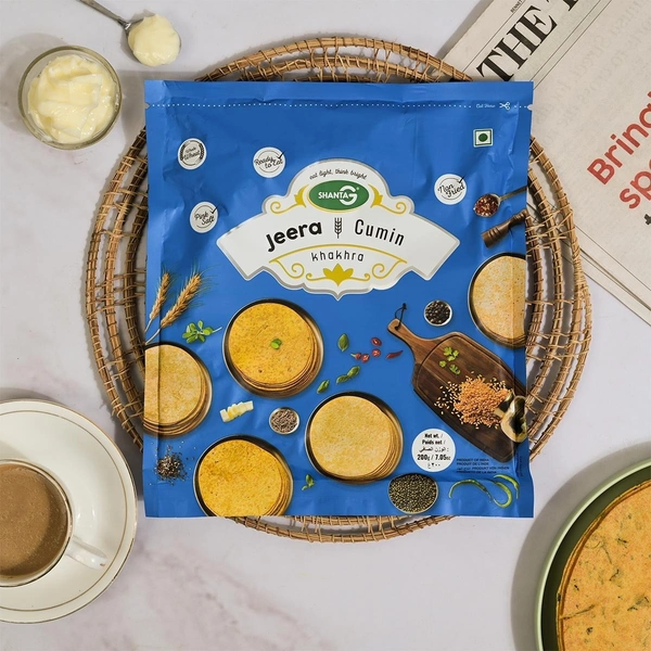 Shanta G Jeera / Cumin Round Khakhra - 200 g