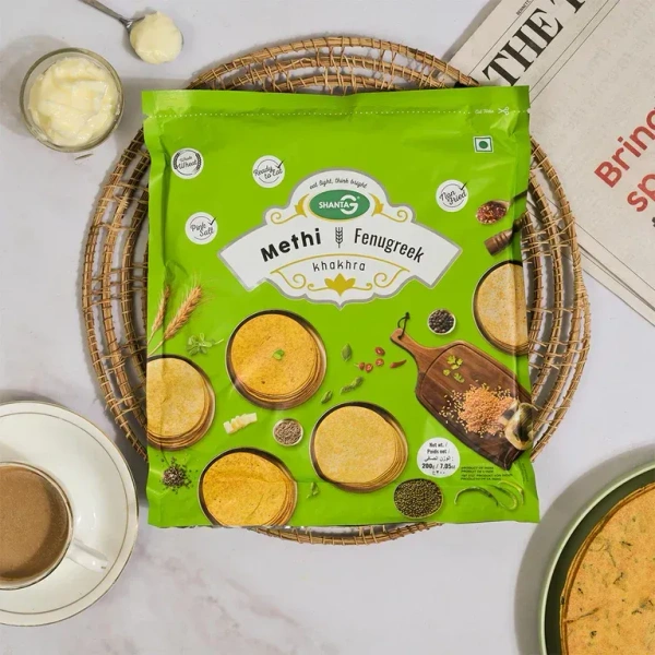 Shanta G Methi / Fenugreek Round Khakhra - 200 g