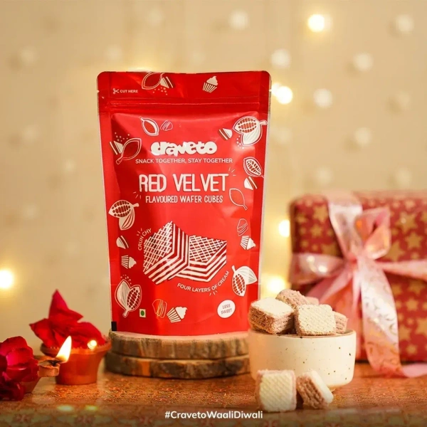 Craveto Red Velvet Wafer Cubes - 75 g