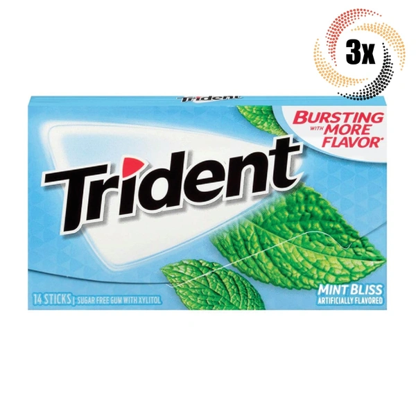 Trident Mint Bliss Gum (Sugar Free) - 1 Pack (14 Sticks)