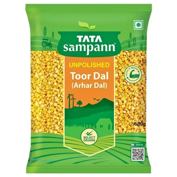 Tata Sampann Unpolished Toor Dal - 500 g