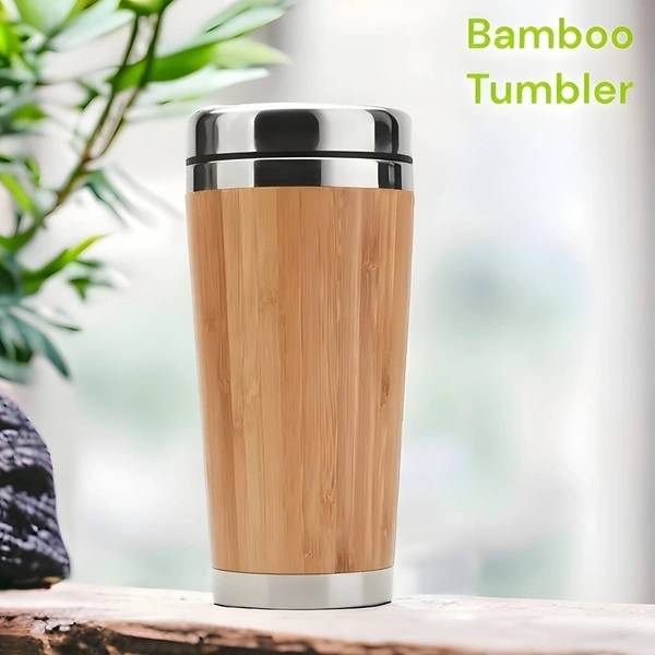 BAMBOO COFFEE MUG LONG WITH LID