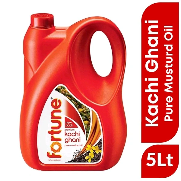 Fortune Mustard Oil Bottle  - Sarso Tail - सरसो तेल  - 5Ltr