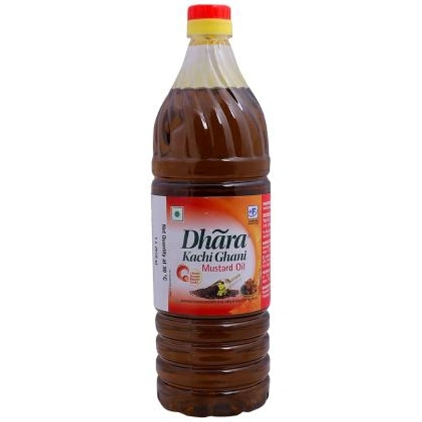 Dhara Mustard Oil Bottle - Sarso Tail - सरसो तेल  - 1ltr