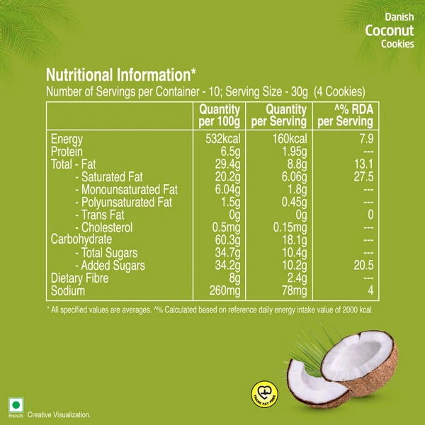 UNIBIC Danish Coconut Cookies - 300g