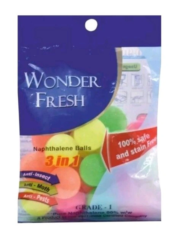 Wonder Fresh Coloured Naphthalene Balls - 200gm