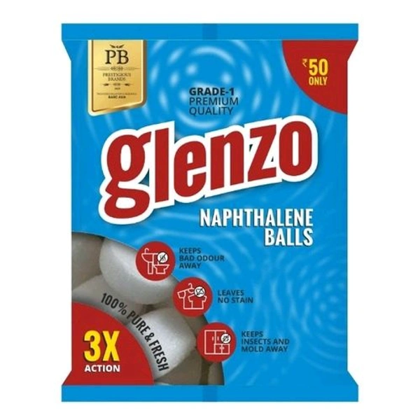 Glenzo Naphthalene Balls - 100gm