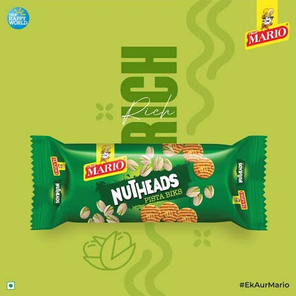 Mario Nutheads Pista Biks Cookies - 105gm