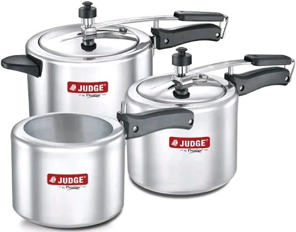 Judge By Prestige Deluxe 5 L, 3 L, 2 L Inner Lid Induction Bottom Pressure Cooker - 5 L 3 L 2 L