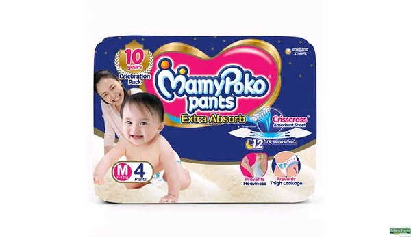 Mamypoko Diaper Medium Size  - 4pc
