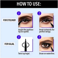 Blue Heaven Intense Duo Eye Kajal + Liner Black(Kajal) - 0.85ml