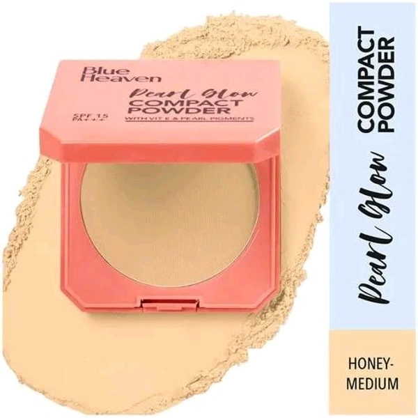 Blue Heaven Pearl Glow Compact Powder - 16gm Vanilla