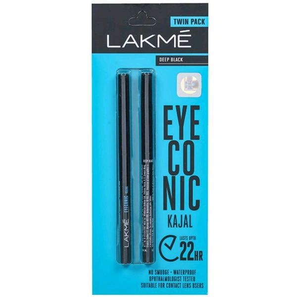 Lakme Eyeconic Kajal Twin Pack - 2Pc