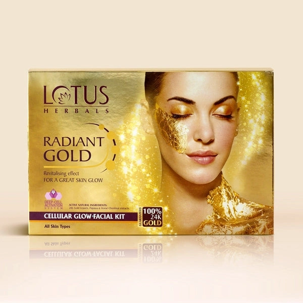 Lotus Herbals Radiant Gold Facial Kit  - 1Pc