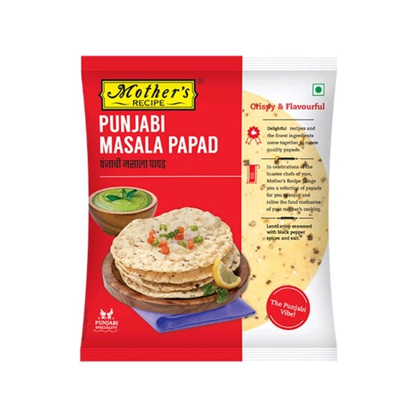Mother Recipe Masala Papad 5" 180gm - Punjabi