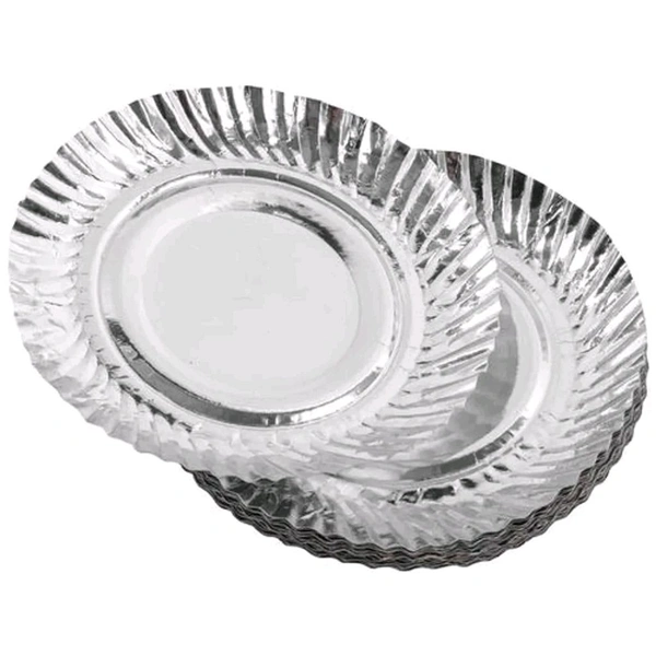 Paper Plate /Patta Silver No 5 (9inch) - 40pc