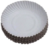 Paper Plates/ Patta White 8 Inch - 50Pc