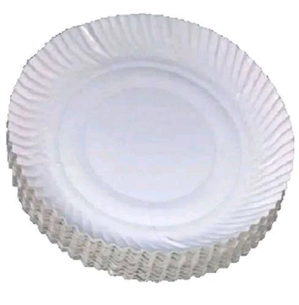 Paper Plates/ Patta White 8 Inch - 50Pc