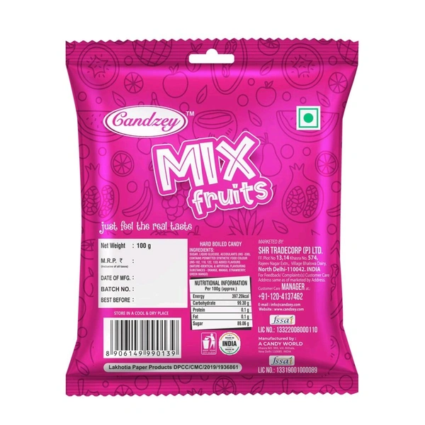 Candzey Mix Fruits Candy  - 100gm