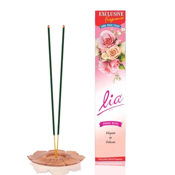 Lia Fragrance Pooja Agarbatti (Approx 60 Long sticks) - 100gm, PRIME ROSE