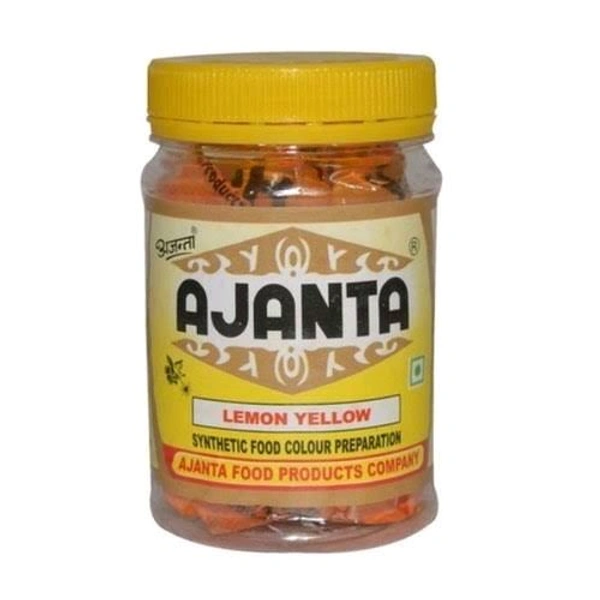 Ajanta Food Colour - LEMON YELLOW - चंपई रंग  - 10gm