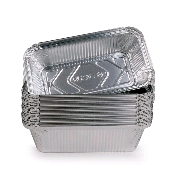 Aluminium Foil Containers with Lid 250 ml - 1Pkt(50Pc)
