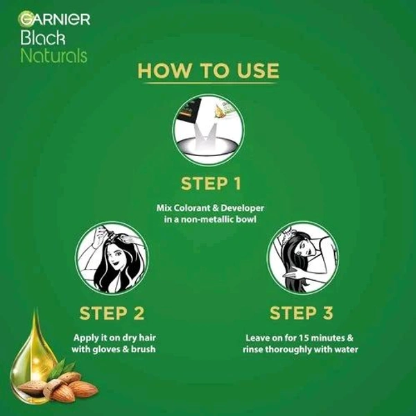 Garnier Naturals Hair Color - 1.0 Deep Black