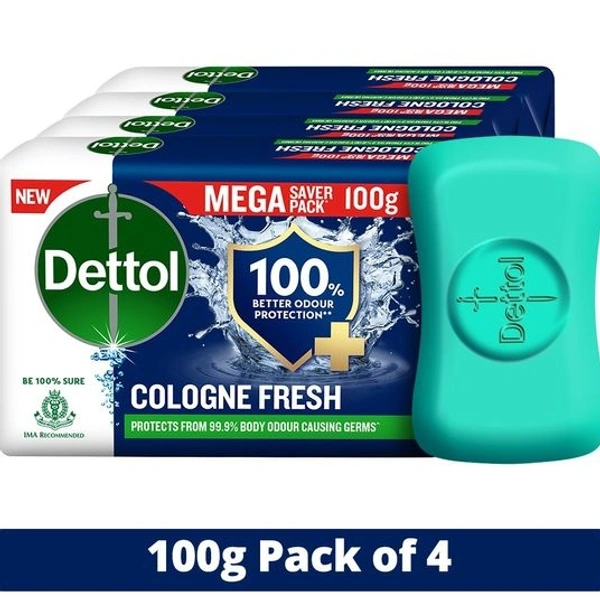 Dettol Cologne Fresh Soap - 100gm×4