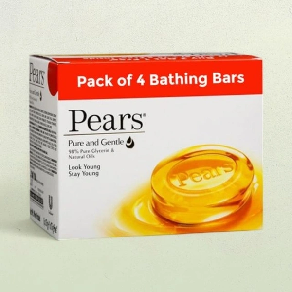 Pears Pure and Gentle Glycerine Bath Soap - 4×75gm