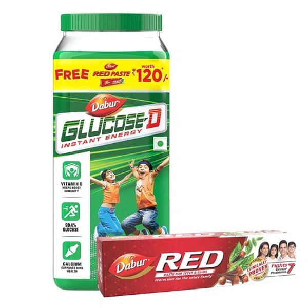 Dabur Glucose-D Instant Glucose - Regular (Get Red Toothpaste, 200 g Free) - 1kg