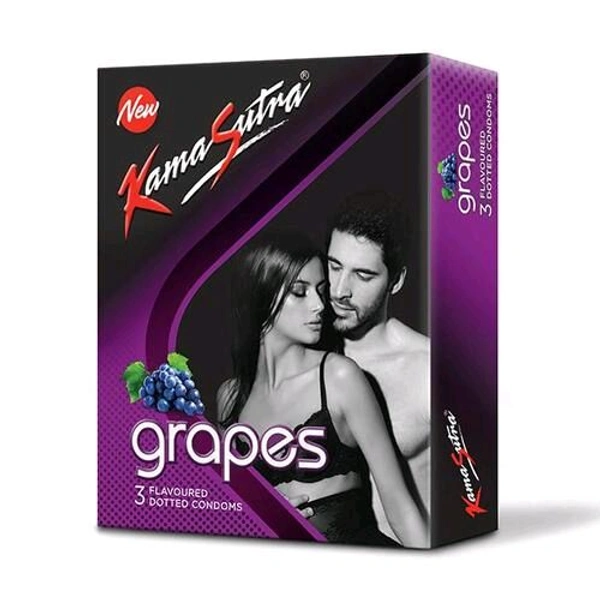 KamaSutra Grapes 3 Flavoured Dotted Condoms - 1pc