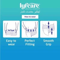lyfcare Adult Pull -Up Pants Diapers |Medium - 10pc