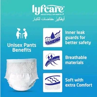 lyfcare Adult Pull -Up Pants Diapers |Medium - 10pc