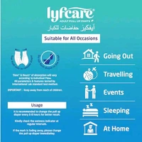 lyfcare Adult Pull -Up Pants Diapers |Medium - 10pc