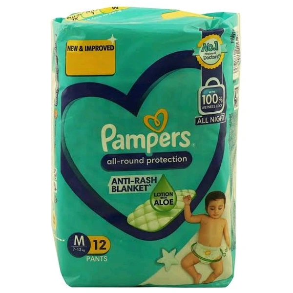 Pampers Diaper Medium Size  - 12 Pads