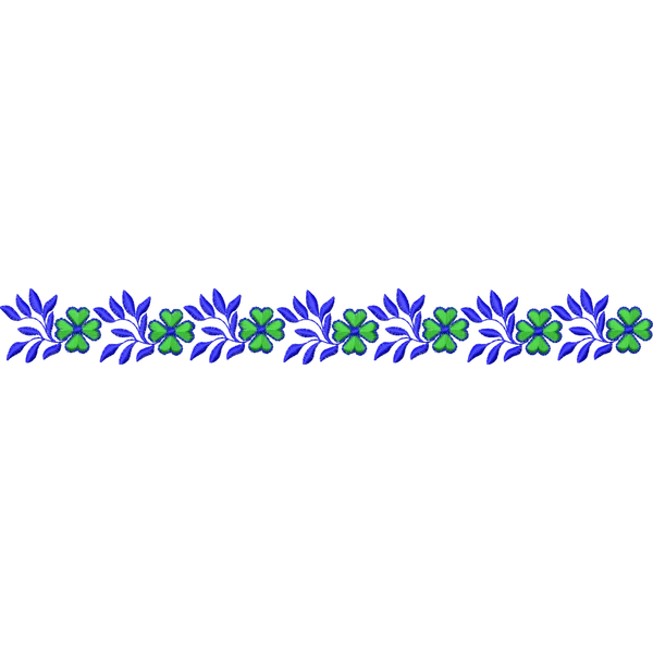 Blouse Design No :190237 - Simple Border, U Shape