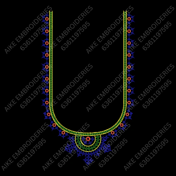 Blouse Design No : MSM-015 - Full Sleeve, U Shape, Kutch Work