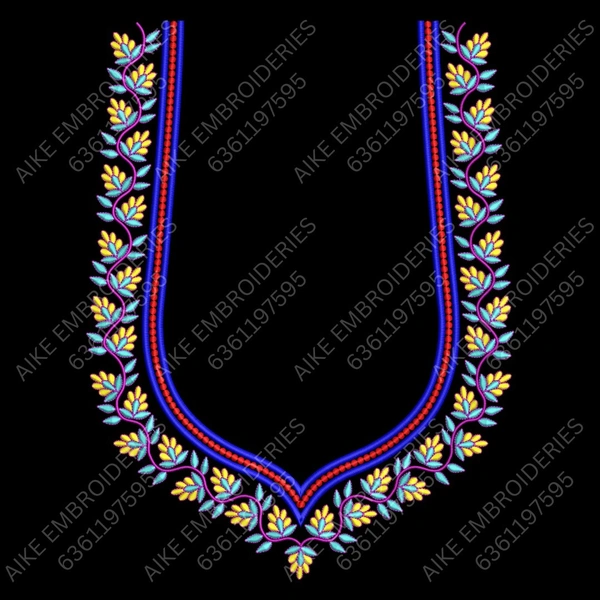 Blouse Design No MSM-039 - Border with Butta, Sweat Heart