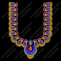 Blouse Design No MSM-047 - Simple Border, U Shape