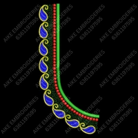 Blouse Design No MSM-046/2 - Simple Border, U Shape